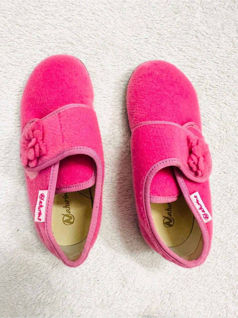Naturino Girls Fashion House Cute Slippers Size 11 Pink Excellent Condition